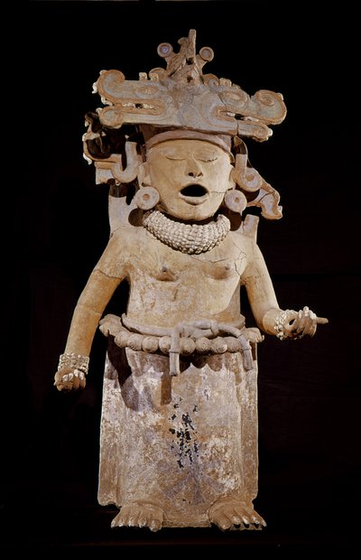 Cihuateotl figure representing a woman who has died in childbirth, Remojadas Style, from Tlalixcoyan, Vera Cruz by Pre Columbian Pre Columbian